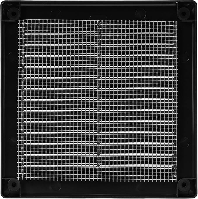 6" x 6" Square Air Vent Cover – Black Plastic Vent Deflector - Image 9