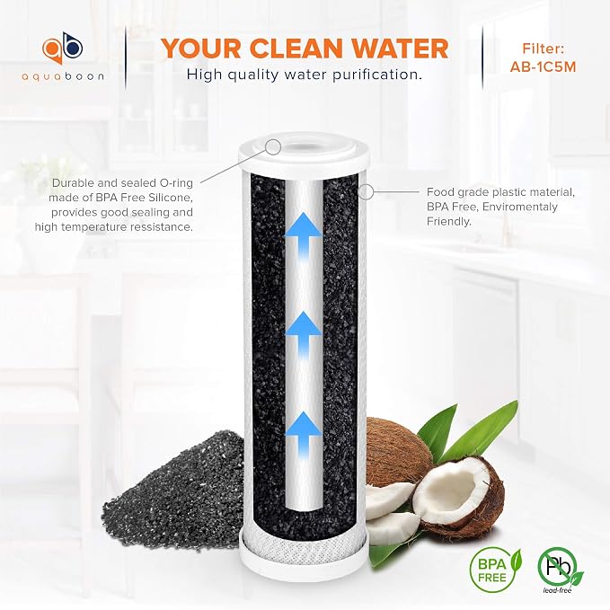 Aquaboon 5 Micron 10 x 2.5 House Water Filters Cartridges - Image 2