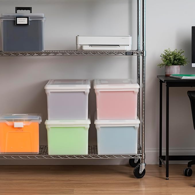IRIS USA File Box, File Organizer w/Hinged Split Lid - Image 3