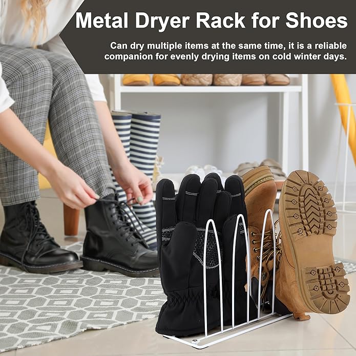 2 Pack Metal Shoe Drying Rack, and Glove Drying Rack, Dryer Racks - Image 6