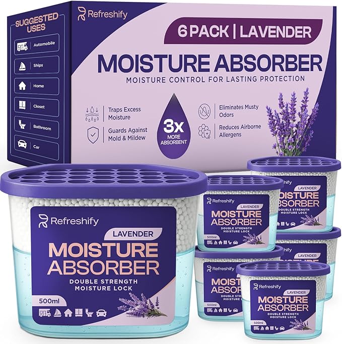 Premium Moisture Absorbers and Dehumidifier Tubs – High-Efficiency Closet by AllSettHealth