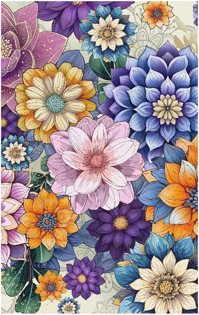 Boho Floral Fashion Headrest Cover - Image 6