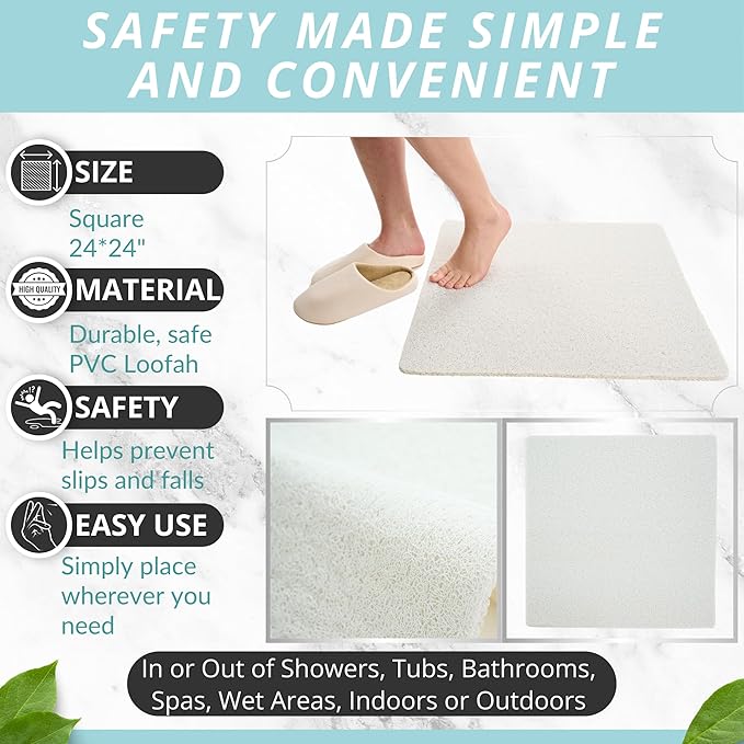 Enkosi Loofah Shower Mat Non-Slip - Image 3