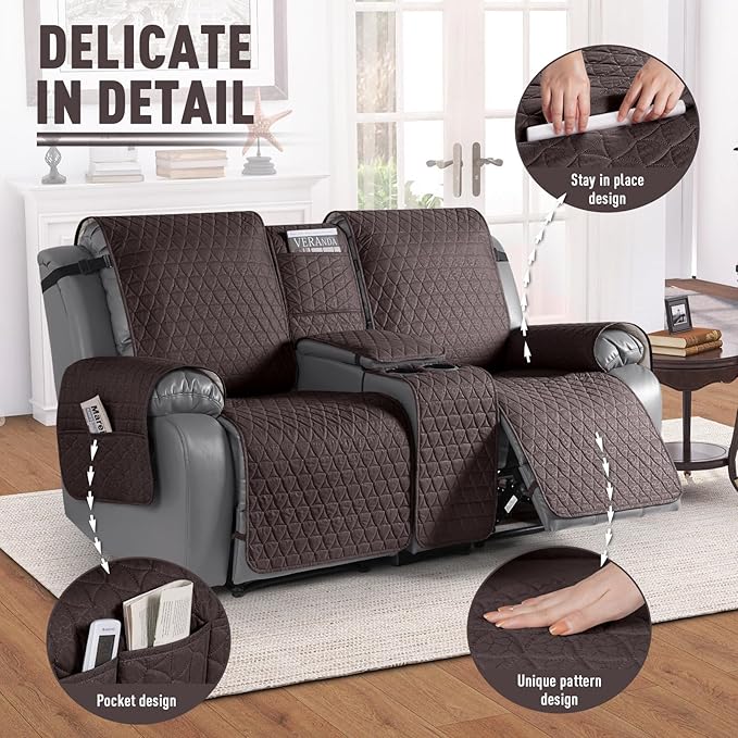 TAOCOCO 100% Waterproof Loveseat Recliner Couch Sofa Covers - Image 6