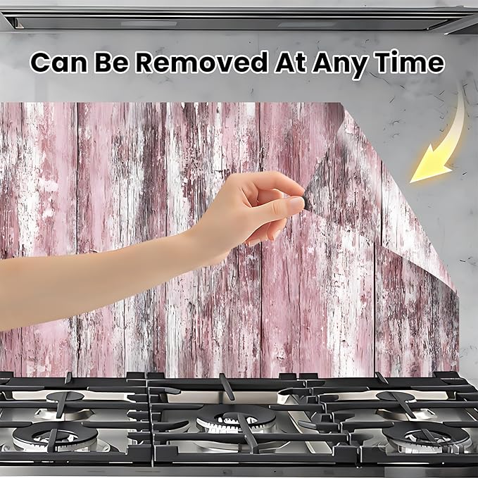 NYZE Kitchen Backsplash Stickers Waterproof Stove Backsplash Protector - Image 4