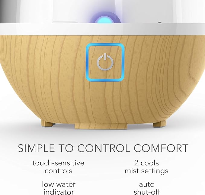 Sharper Image UHT1-SI Ultrasonic Cool Mist Humidifier, 0.4 Gallon Water Tank - Image 3