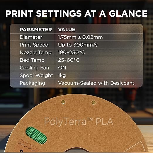 Polymaker Matte PLA Filament Forest Green 1.75mm 1kg 3D Printing Filament - Image 6