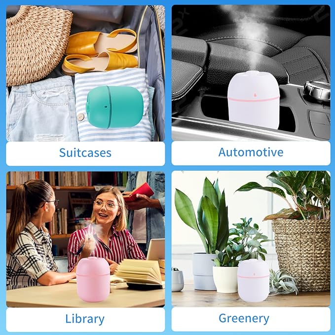 Portable Mini Humidifier Small Cool Mist Humidifier Personal Desktop USB - Image 6