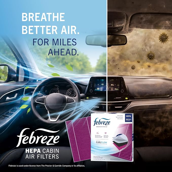 Febreze Odor Control HEPA Cabin Air Filter by PUREFLOW RZ18107H Fits 2009-2019 - Image 8