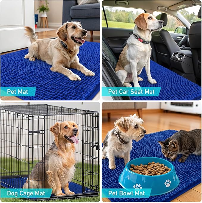 OLANLY Dog Door Mat for Muddy Paws 47x32, Absorbs Moisture and Dirt, Absorbent - Image 7