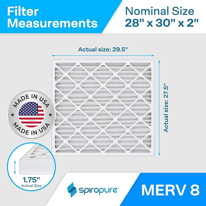 SpiroPure 28X30X2 MERV 8 Geothermal Air Filters - Image 2