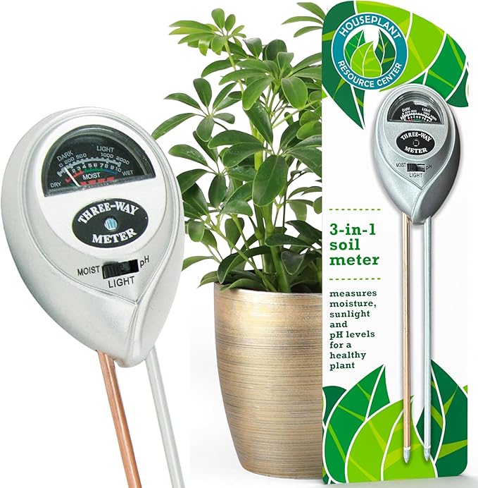 Houseplant Health Meter – 3-in-1 Tool to Prevent Overwatering, Root Rot & Leaf by HouseplantResourceCenter