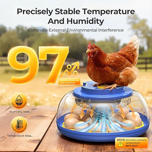 18 Egg Incubators for Hatching Eggs, 360° View - Image 3