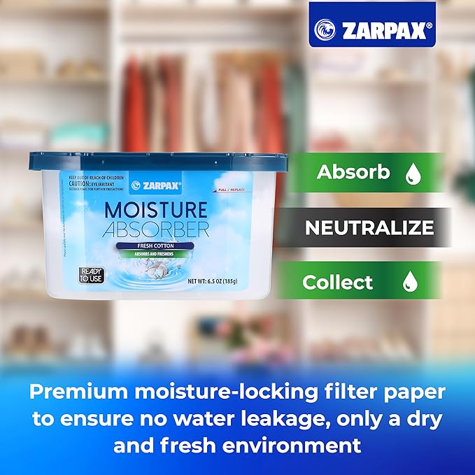 Moisture Absorber Fresh Cotton 6.5 oz/185g | Removes Moisture, Damp & Humidity - Image 7