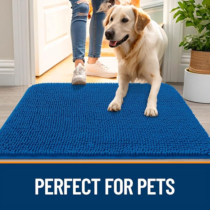 OLANLY Dog Door Mat for Muddy Paws 48x30, Absorbs Moisture and Dirt, Absorbent - Image 6
