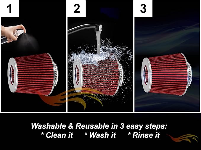 Rtunes Racing Short Ram Air Intake Kit + Filter Combo BLUE Compatible - Image 7