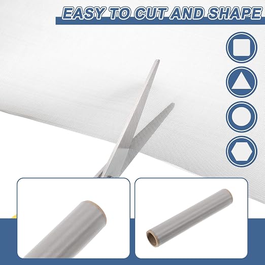 uxcell 80 Mesh 118" x 12" Woven Wire Mesh, 304 Stainless Steel Air Vent Filter - Image 4