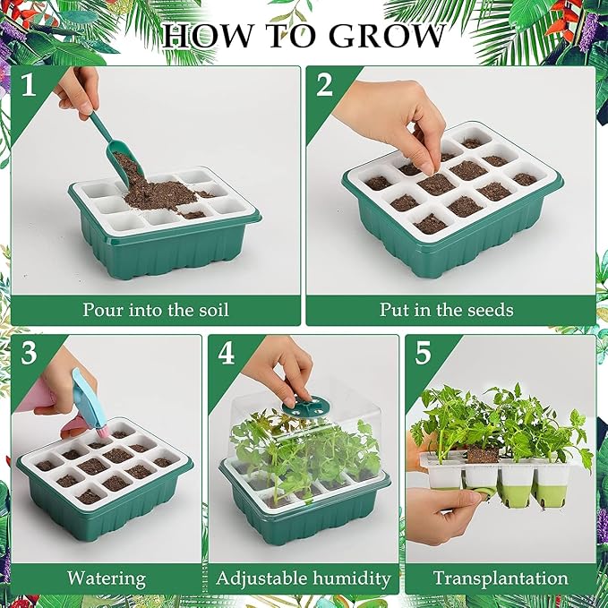 Seed Starter Tray with Grow Light, 48 Cells Indoor Seed Starter Kit, Flexible - Image 5