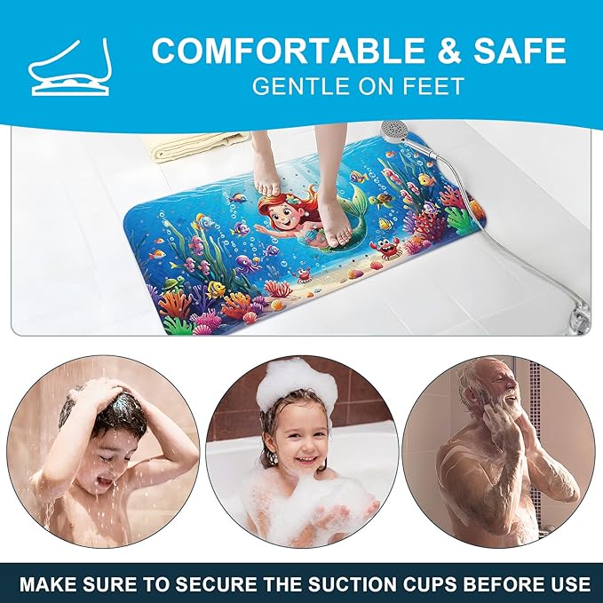 XIYUNTE Baby Bath Mat for Tub Non Slip Kids Bath Mat - Image 8