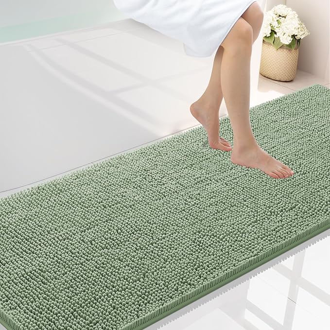 Smiry Luxury Chenille Bathroom Rugs 70x24, Extra Soft and Absorbent Shaggy Bath by Smiry