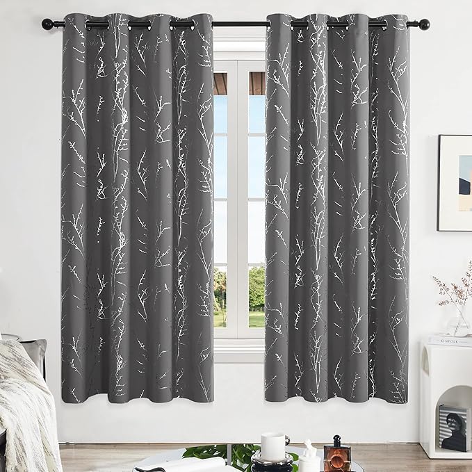 Deconovo Grey Blackout Curtains - Image 2