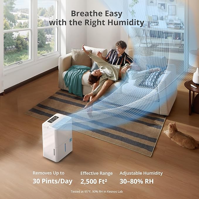Kesnos 2, 500 Sq. Ft. Energy Star 2025 Dehumidifier - Image 2