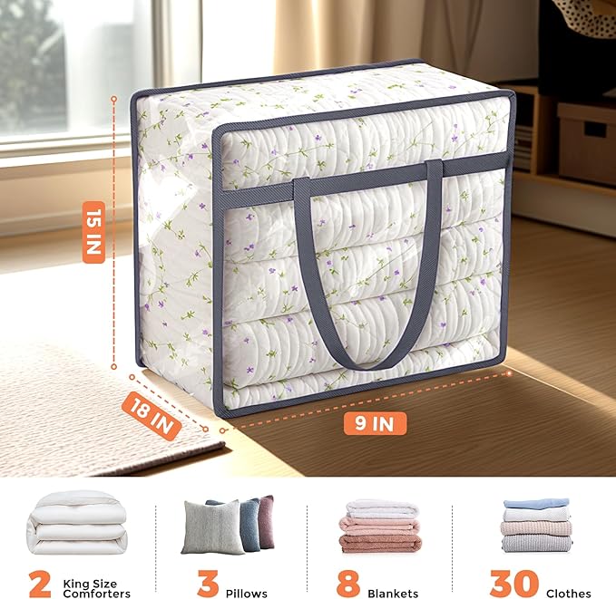 Budding Joy Clear Zippered Storage Bags - Image 2
