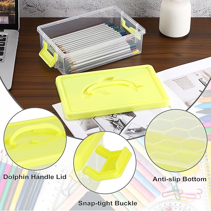 BTSKY 1-Pack Clear Plastic Storage Box - Image 3