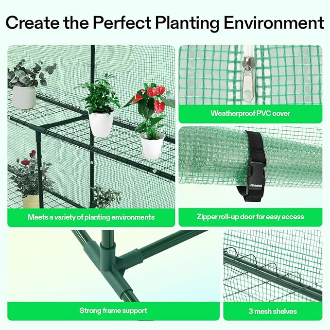 VIVOSUN 57x57x77 Inch Mini Walk in Green House - Image 5