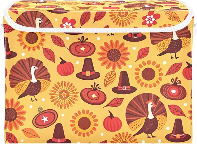 xigua Thanksgiving Sunflower Turkey Storage Bins by LLCxigua