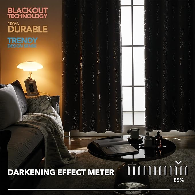 Deconovo Grey Blackout Curtains - Image 5