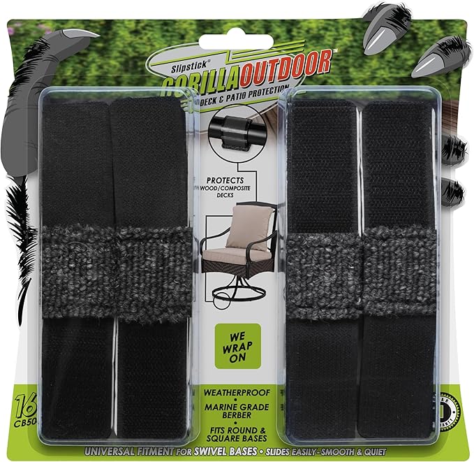 GorillaOutdoor Sled Base Chair Floor Protectors/Wrap Around Berber by Slipstick