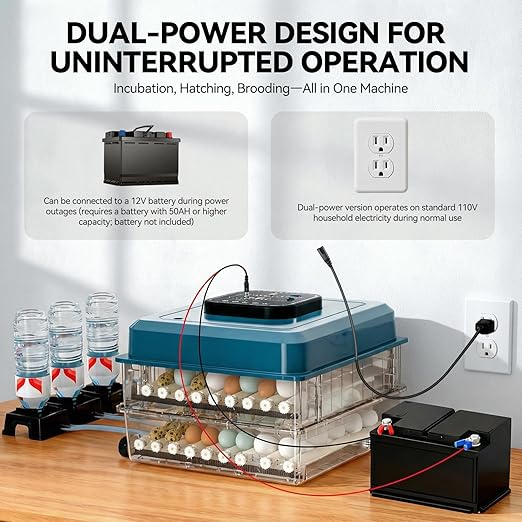 Incubators for Hatching Eggs, 136 Eggs Incubator Digital Poultry Hatcher - Image 6