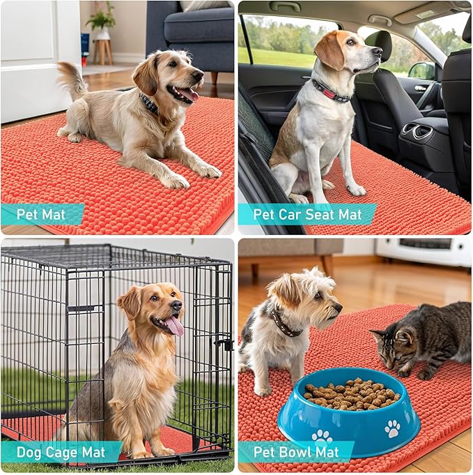 OLANLY Dog Door Mat for Muddy Paws 70x46, Absorbs Moisture and Dirt, Absorbent - Image 7