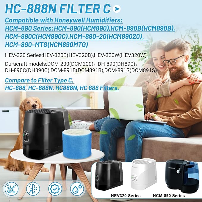 Lemige 6 Pack Upgraded HC888 Series Filters C Compatible - Image 2
