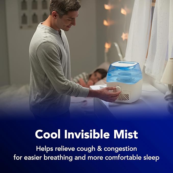 Vicks Filtered Cool Mist Humidifier, Medium Room, 1.1 Gallon Tank - Image 3