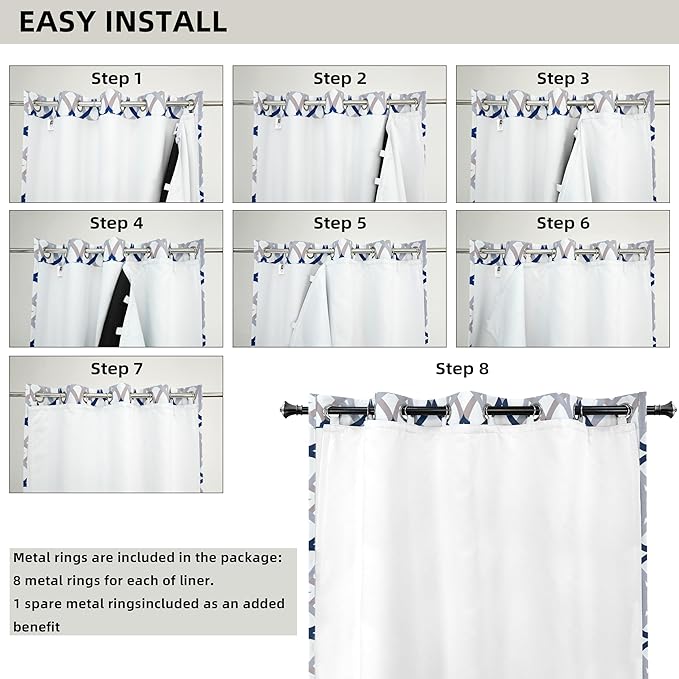 DriftAway Soundproof Thermal Insulated Quilted Curtain Liners - Image 6