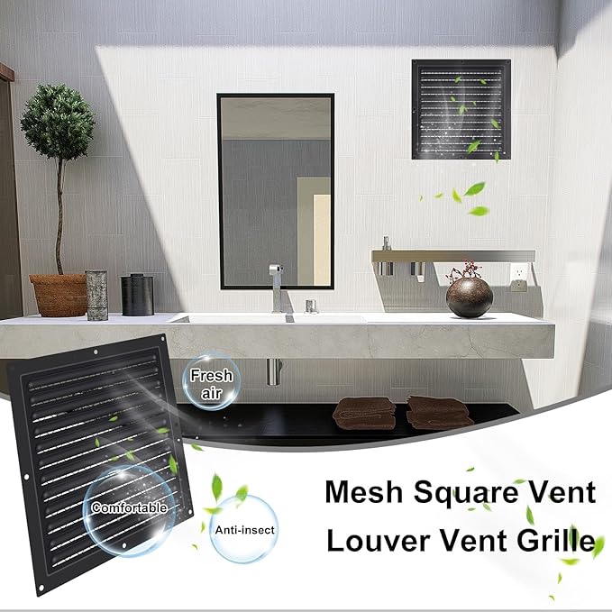 2 Pcs Attic Vent 10" X 10" Shed Vents Metal Gable Vents - Image 5
