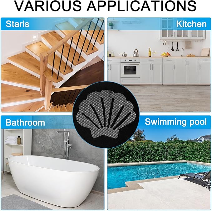 PATIKIL 12 Pcs Non Slip Bathtub Stickers, Anti Slip Shower Stickers Bathroom - Image 5