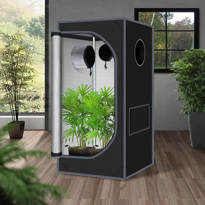 24"x24"x55" Grow Tent for Indoor Plants 600D Mylar Hydroponic High Reflective - Image 2
