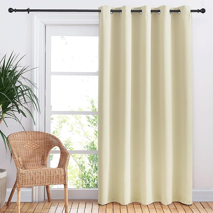 NICETOWN Beige Bedroom Blackout Curtain Panel, 1 Panel, 70 x 84 inch, Privacy by NICETOWN