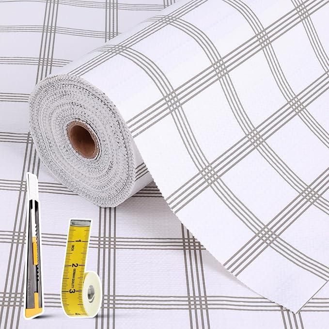 Drawer and Shelf Liner for Kitchen Cabinet: 17 in X 30 Ft Non Slip Waterproof by Kimhan