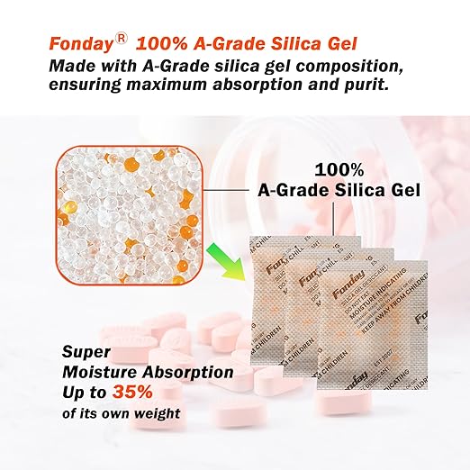 20g x 15 packs Fonday Rechargeable Silica Gel Desiccant Packets Food Grade Fast - Image 3