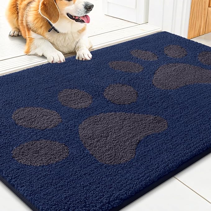 Smiry Dog Door Mat for Muddy Paws, Absorbs Moisture and Dirt, Low-Profile by Smiry