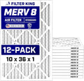 Filter King 10x36x1 Air Filter Dust & Allergy Control AC Furnace Filters by FilterKing
