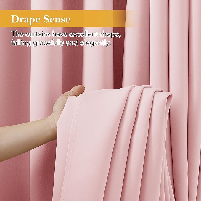 RYB HOME Blackout Thermal Insulated Curtains, Portable Curtain - Image 6