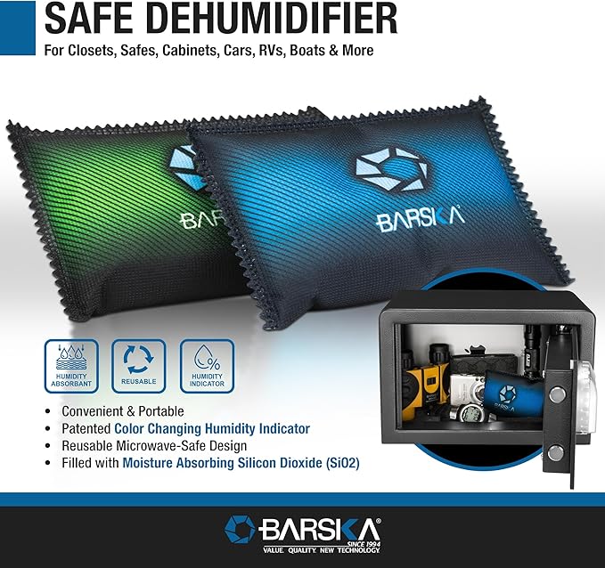 BARSKA 150g Rechargeable Desiccant Dehumidifiers – 2-Pack Reusable Moisture - Image 8