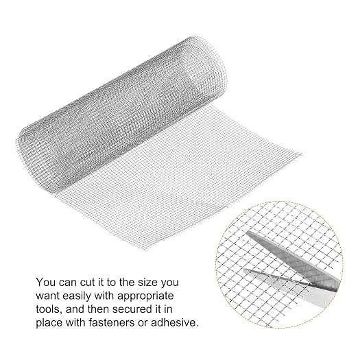 PATIKIL 304 Stainless Steel Wire Mesh Screen, 6 Mesh Woven Air Vent Filter Mesh - Image 3