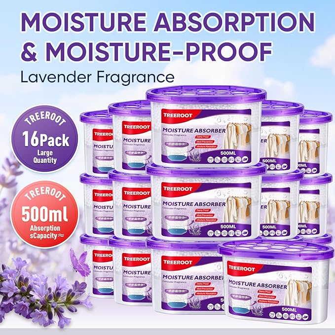 16 Pack Moisture Absorbers, 10.5 OZ Humidity Absorber Bucket, Moisture Absorbers - Image 2