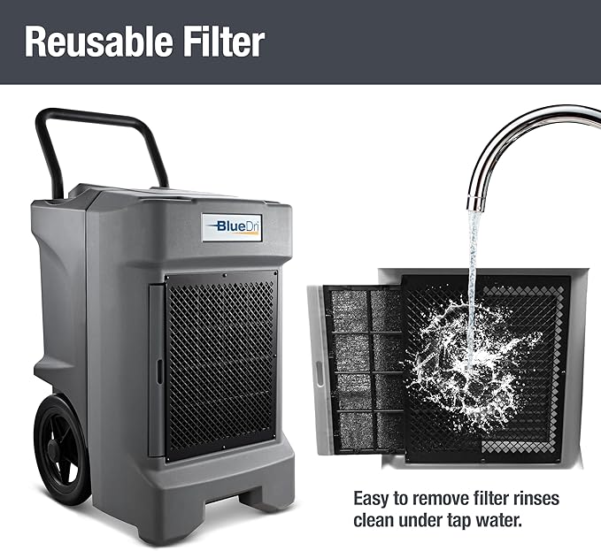 BlueDri BD-130P 225PPD Industrial Water Damage Equipment Commercial Dehumidifier - Image 7